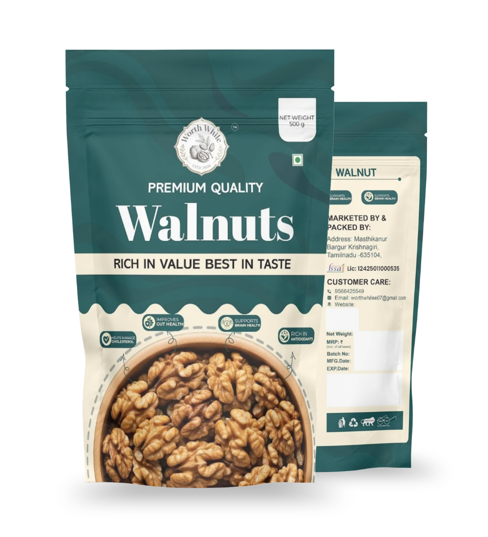 worth while premium walnuts (500g value pack) – extra light, raw & omega 3 rich walnuts worth while premium walnuts (500g value pack) – extra light, raw & omega 3 rich walnuts