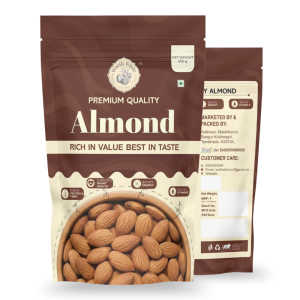 Home worth while premium indian whole almonds (500g value pack) – crunchy, raw & nutrient rich badam